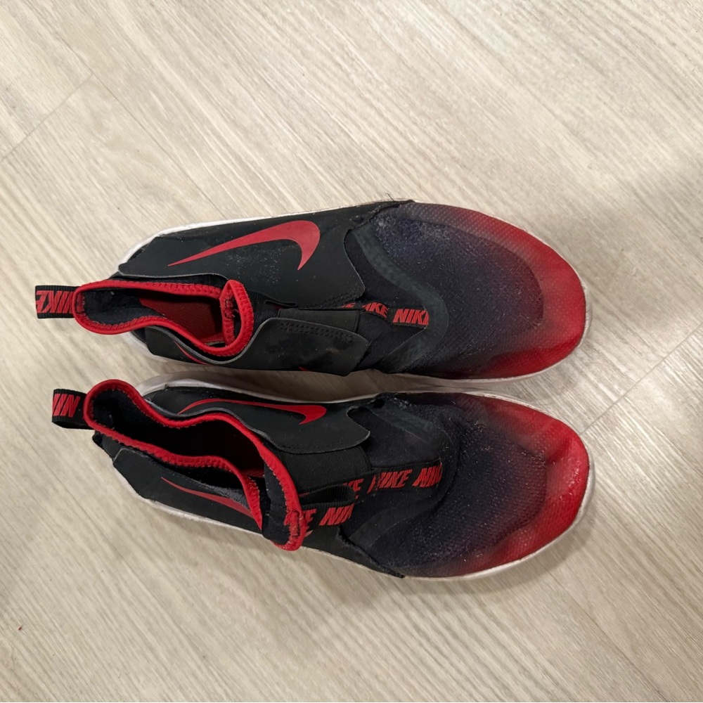 Nike Kids Black and Red Slip-On Sneakers